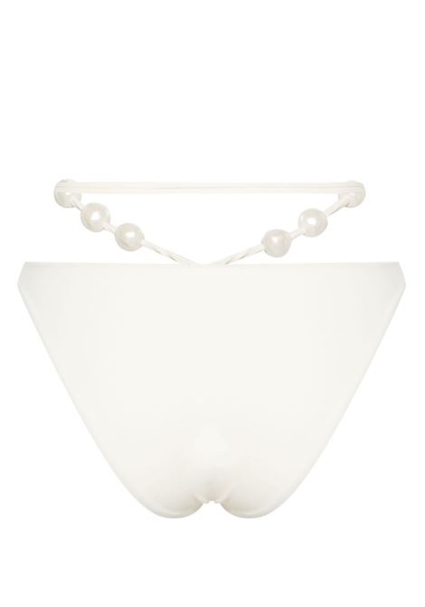 Cream pearl-detail bikini bottoms Magda butrym - women MAGDA BUTRYM | 815424CRM